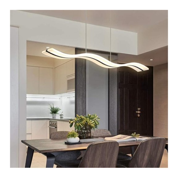 Modern LED Pendant Light Dimmable Fixture Modern LED Chandelier LED Hanging Light Fixture for Contemporary Living Room Dining Room Kitchen Island Table(Dimmable Control)