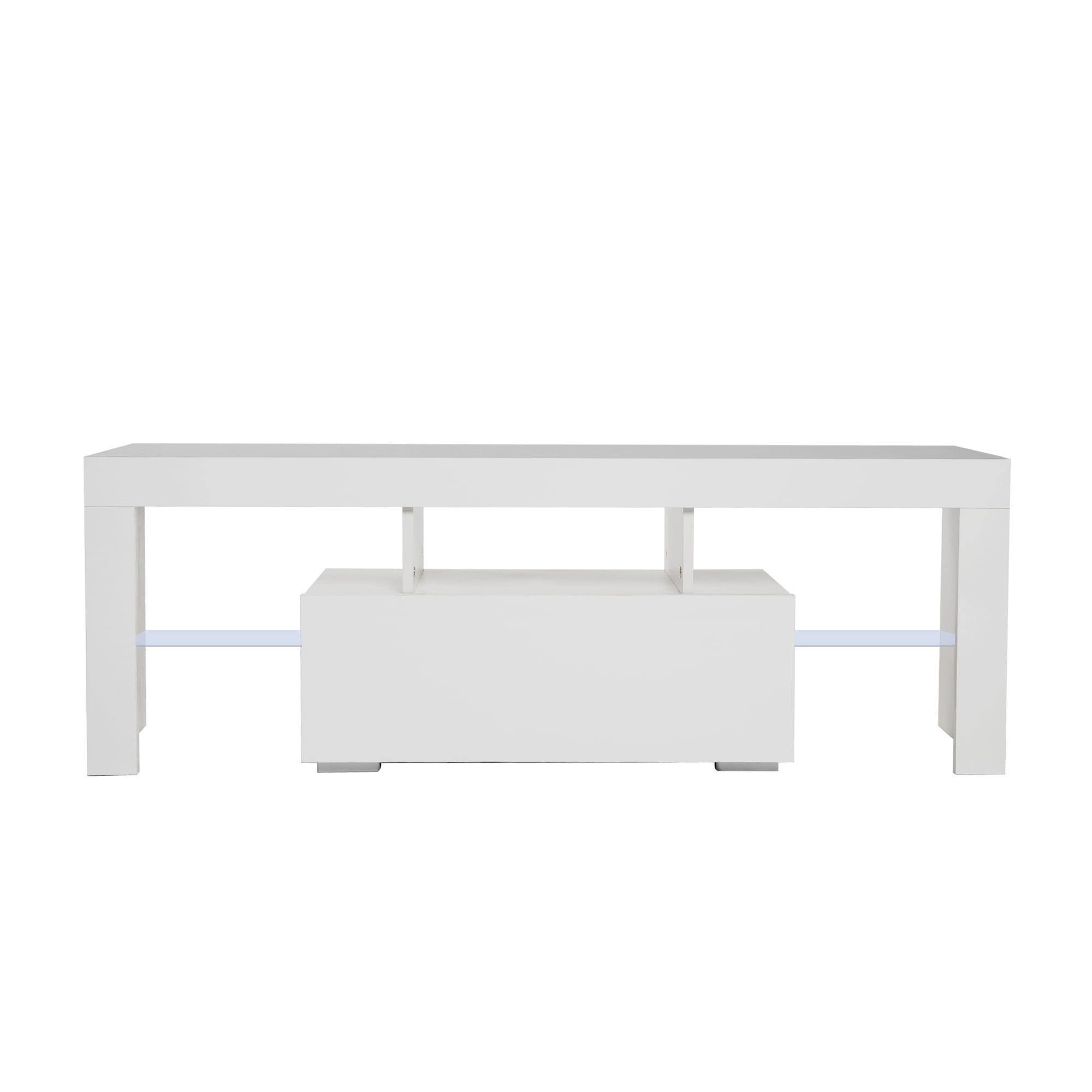 Modern LED TV Stand for 55 Inch TVs with Color Change Lighting, Universal Entertainment Center