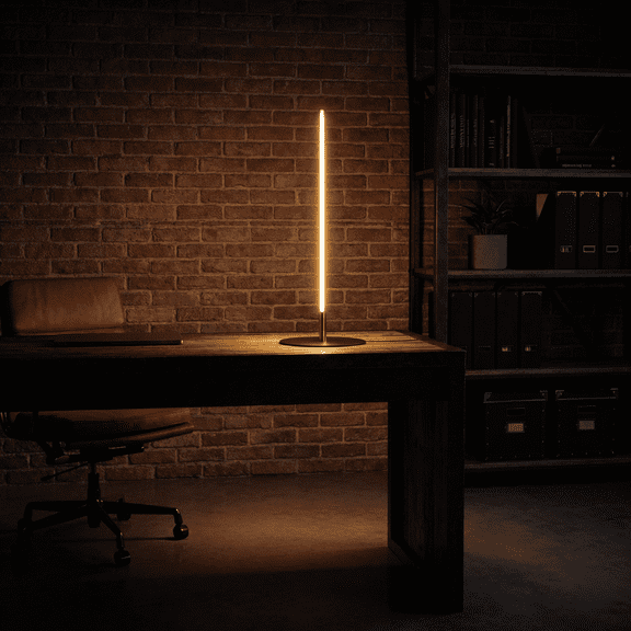 Modern LED Table Lamp with Round Metal Base for Living Room, Energy Efficient Black Desk Lamp with On/Off Switch