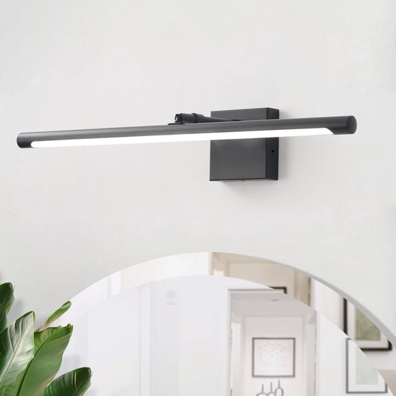 Modern LED Vanity Light Fixture Classic Bathroom Linear Wall Sconce Over the Mirror Black Industrial Vanity Lighting