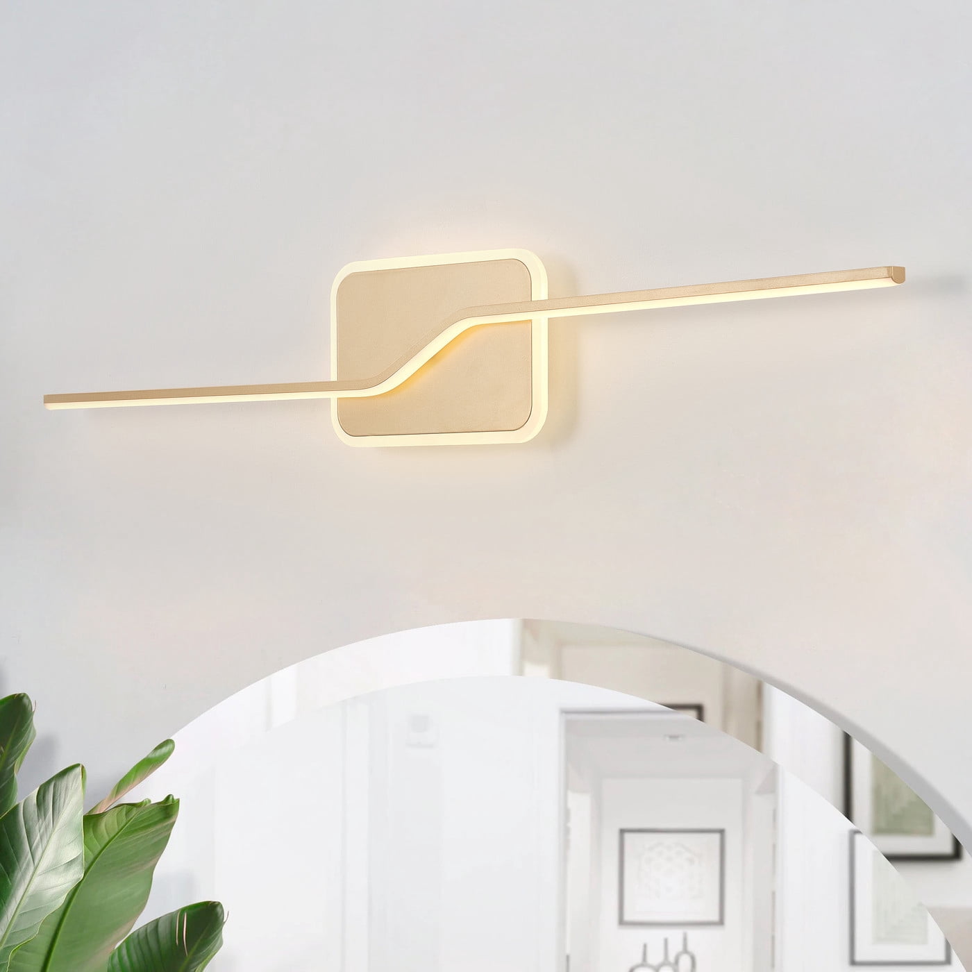 Modern LED Vanity Light Fixture Classic Bathroom Linear Wall Sconce Over the Mirror Gold Retro Vanity Lighting