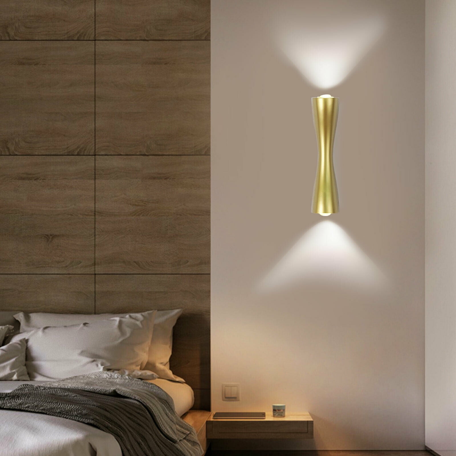 Modern LED Wall Light Elegant Up&Down Lamp Sconce Lighting Home Bedroom ...
