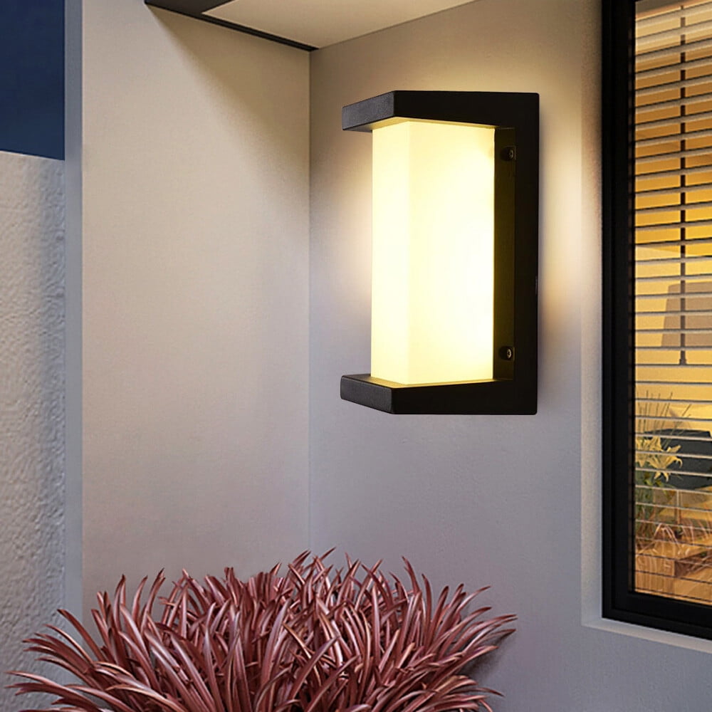 Modern LED Wall Light Water-proof Exterior Outdoor Porch Sconce Lamp Fixture For Front Doors, Bedrooms, Living Rooms, Dining Rooms