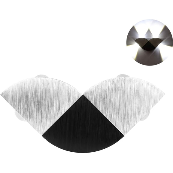 Modern LED Wall Sconce, 4W Up Down Wall Lamp, Aluminum Ceiling Light Fixture Indoor for Living Room Bathroom Bedroom Hallway AC85-265V,6000k