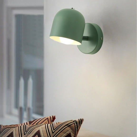 Modern LED Wall Sconces, Adjustable Wall Lamp Fixture, Bedside Wall Mounted Lighting Wall Spotlights with Bell Head Metal Shade for Living Room Bedside (With LED Warm Light Bulb)