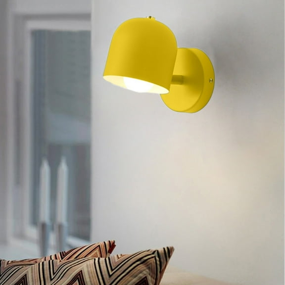 Modern LED Wall Sconces, Adjustable Wall Lamp Fixture, Bedside Wall Mounted Lighting Wall Spotlights with Bell Head Metal Shade for Living Room Bedside (With LED Warm Light Bulb)