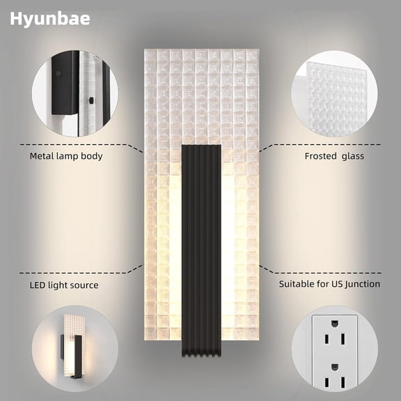 Modern LED Wall Sconces Up and Down Wall Mount Light Black