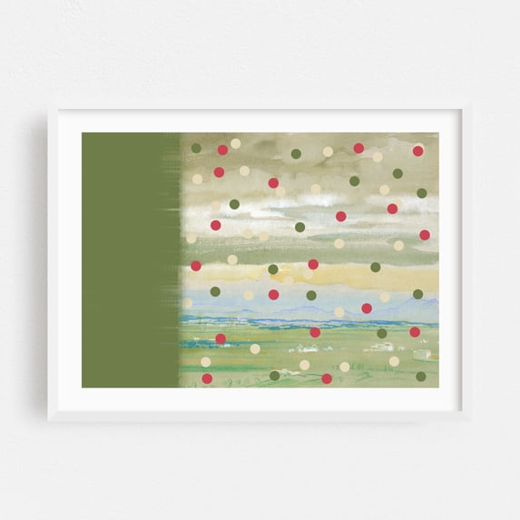Modern Landscape No.3 - Photography Abstract Landscape Geometric Minimalist Modern Art Pattern Pastel White Framed Wall Art Print 16 x 24 inches
