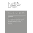 thumbnail image 1 of Modern Language Review (114: 3) July 2019 (Paperback), 1 of 1