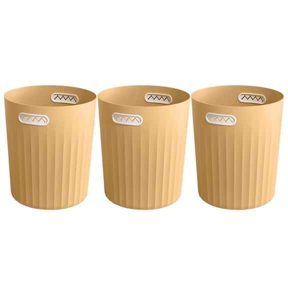 Modern Large Capacity Open Top Can for Efficient Home Kitchen Living Room and Bathroom Waste Disposal 3PCS