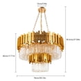 thumbnail image 1 of Modern Large Chandelier Gold Raindrop Ceiling Light Living Room Lighting Fixture, 1 of 22