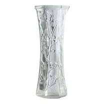 Modern Large Hexagon Glass Vase for Flower Arrangements – Elegant Home Decor Centerpiece for Living Room and Dining Table
