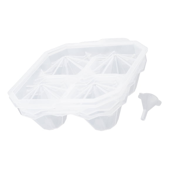 Modern Large Ice Ball Maker With Crystal Design 4 Cavity Ice Block Tray For Most Freezers Cocktails Beverages