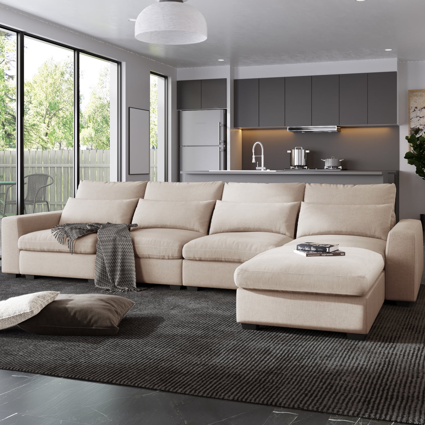 Feather cheap couch sectional