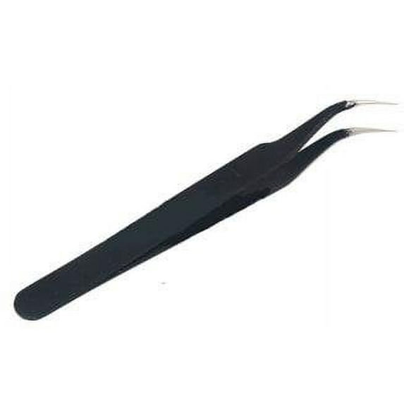 Modern Lash EyeLash Extensions Curved Tip Black Tweezer (Black)