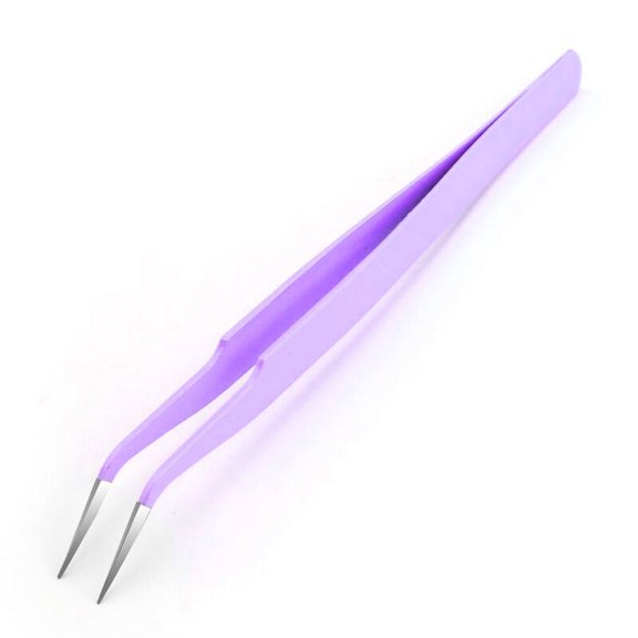 Modern Lash EyeLash Extensions Curved Tips Violet Tweezer (Violet)