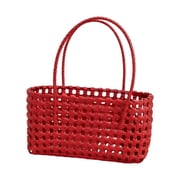 Modern Lattice Weave PVC Handbag Offering Spacious Compartment And Lightweight