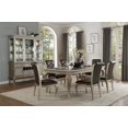 thumbnail image 1 of Modern Lavish Style 7pc Dining Set Table Extension Leaf Button-Tufted 6x Side Chairs Gray Upholstered Formal Traditional Furniture, 1 of 7