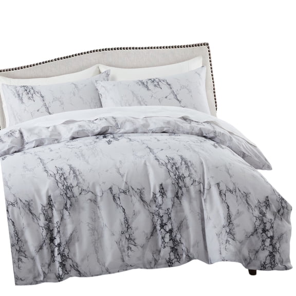 Modern Lavishness Snow Plan Bedding Set 3 Part Ventilated Polyester Permanent Low Maintenance Bedroom Deck