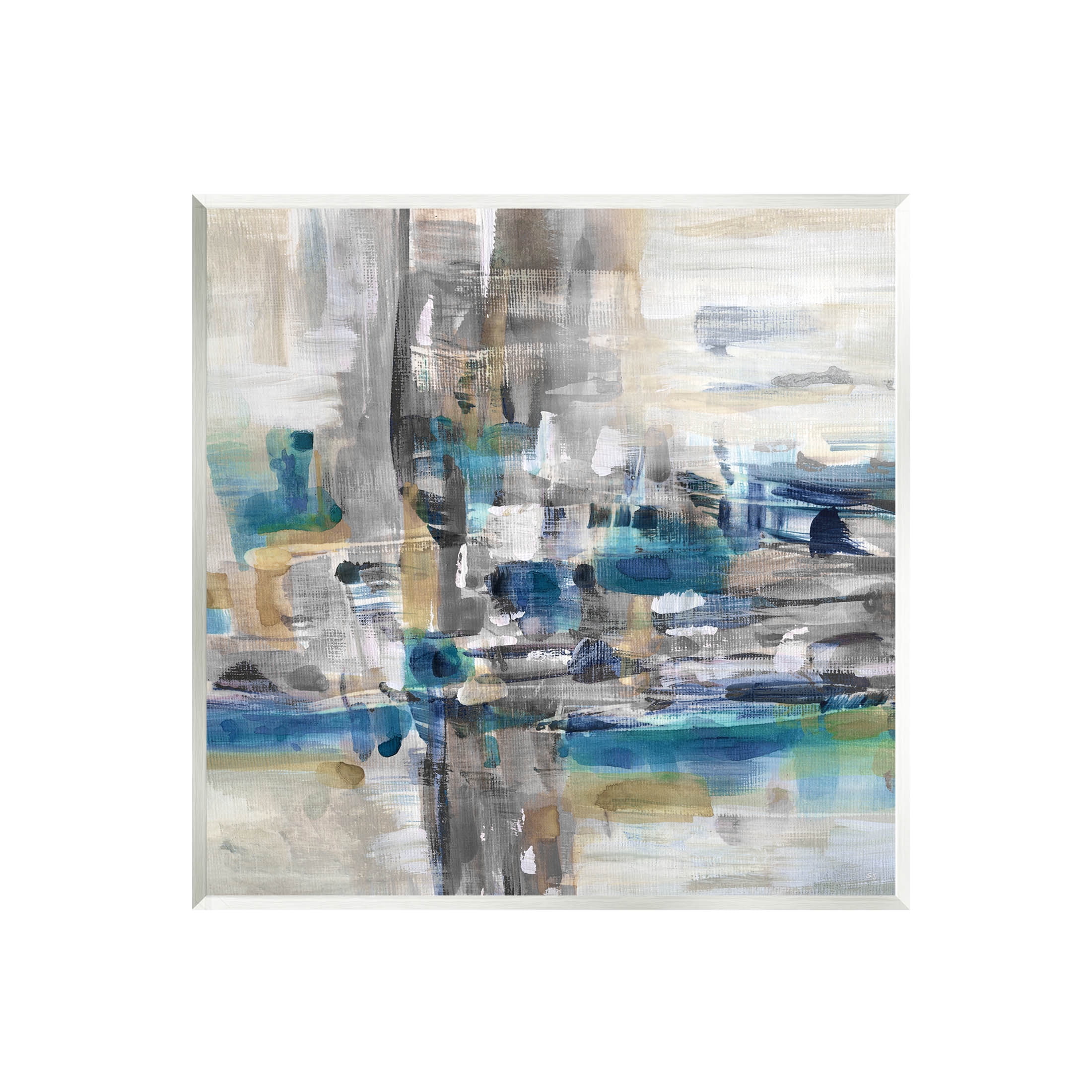 Modern Layered Chaotic Strokes Abstract Painting Unframed Art Print Wall Art