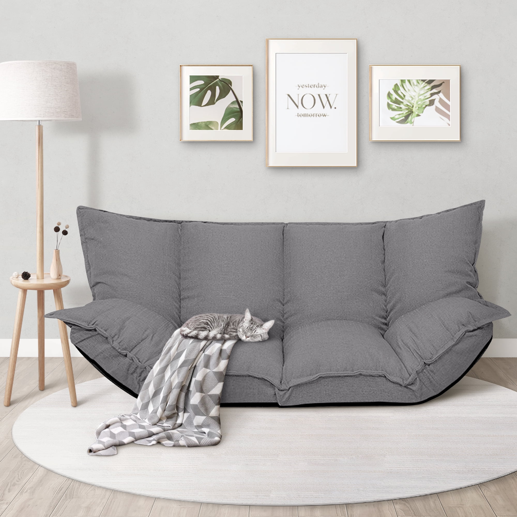 Modern Lazy Sofa Adjustable Folding Futon Sofa Video Gaming Sofa for