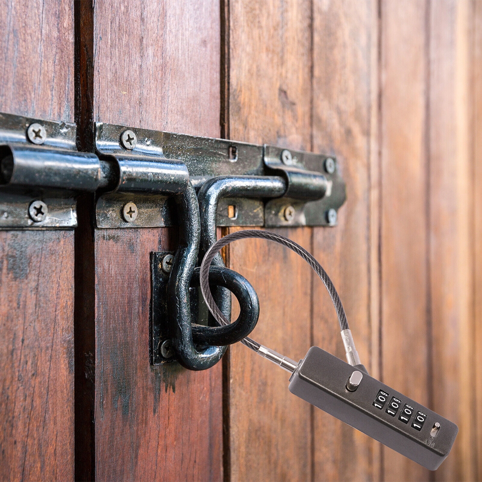 Modern Leaden Cable Lock with Combination, 4 Digit Cable Combination ...