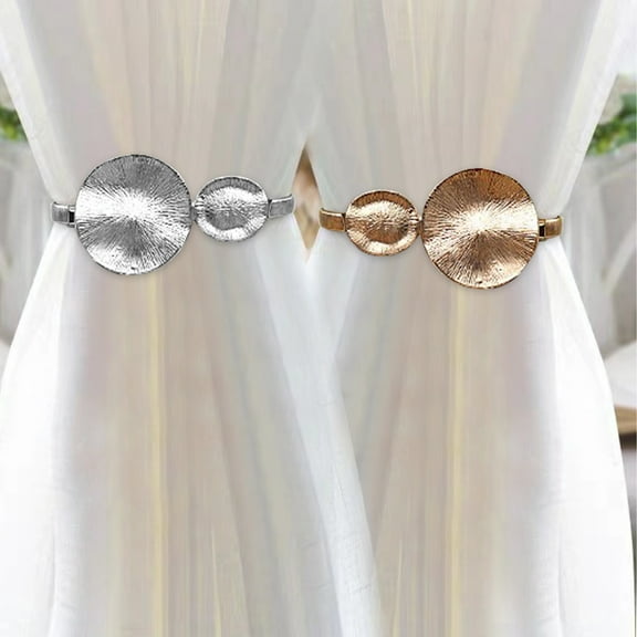 Modern Leaf Curtain Tiebacks | Adjustable Metal Curtain Holdbacks for Thin & Thick Drapes | Alloy Curtain Ties for Home & Office Window Decor | 1PC