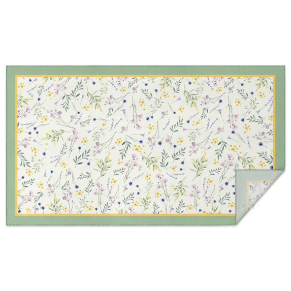 Modern Leaf Floral Spring Botanical Tablecloth,Oil Proof Spill Proof Polyester Table Cover for Rectangle Tables,Durable Tableclothes Decoration Tablecloths for Dining Room Camping Indoor Outdoor