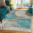 thumbnail image 1 of Modern Leaf Hand-Carved Soft Living Room Area Rug, 1 of 1