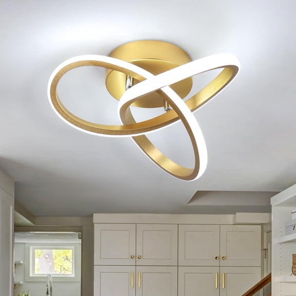 Modern Led Ceiling Light Fixture,6000K Led Hallway Light Fixtures Ceiling Lamp for Hallway Bedroom Bathroom Kitchen Balcony Stair Aisle Ceiling Lamp Curved Design (, 6000K)