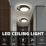 Modern Led Ceiling Light Round Ceiling Lamp Including Bulbs Warm Light 3000K Fixtures For Bedroom Kitchen Study Stair Hallway Small Aisle Lamp Corridor Light (Black)