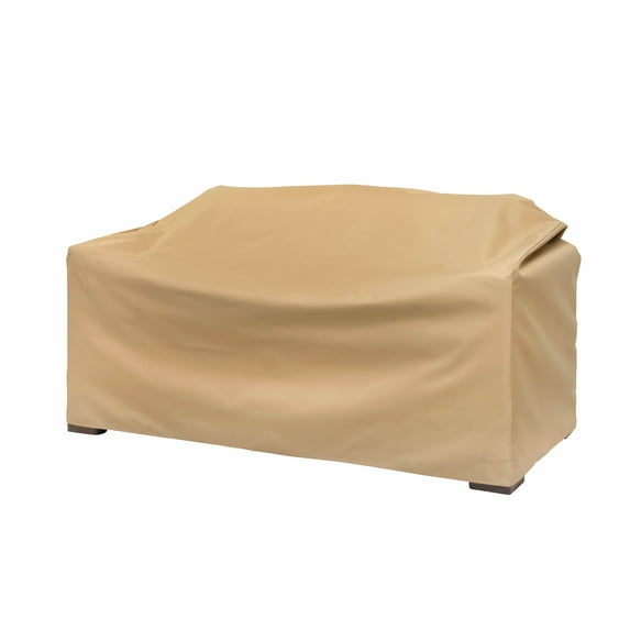 Modern Leisure Basics Outdoor Patio Loveseat Cover, 55"L x 33"W x 38"H, Khaki