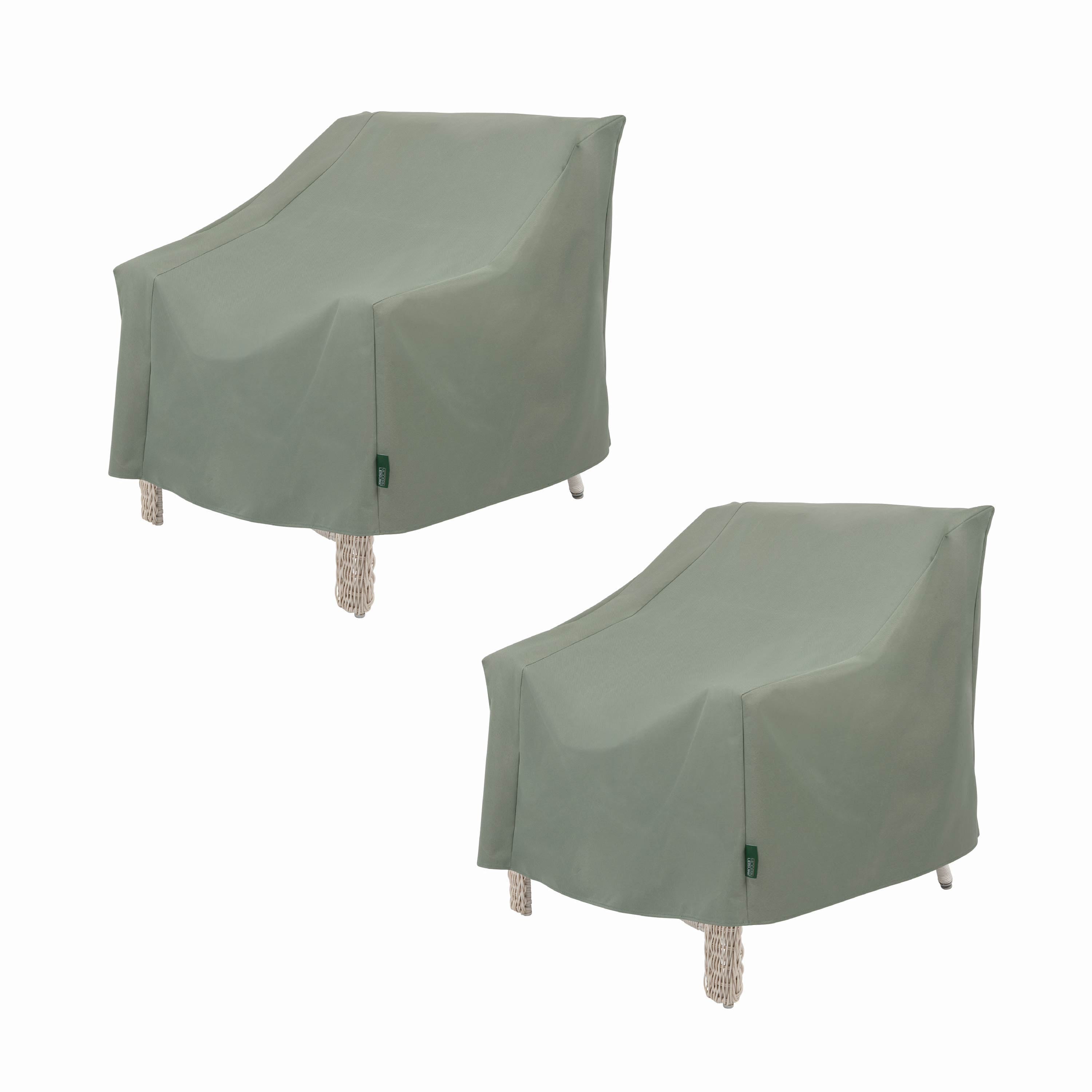 Sage Green All-Season Outdoor Patio Chair Covers, 33"L x 34"W x 31"H, Set of 2