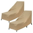 thumbnail image 1 of Modern Leisure Basics Patio Chaise Lounge Cover, 2-Pack, 76"L X 27"W X 30"H, Khaki, 1 of 12