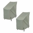 thumbnail image 1 of Modern Leisure Basics Stackable Patio Chair Cover, 27" Square x 49"H, 2-Pack, Sage Green, 1 of 13