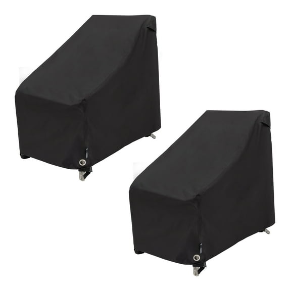 Modern Leisure Black Diamond Patio Chair Cover, Waterproof, 27"L X 34"W X 31"H, Black, 2 Pack