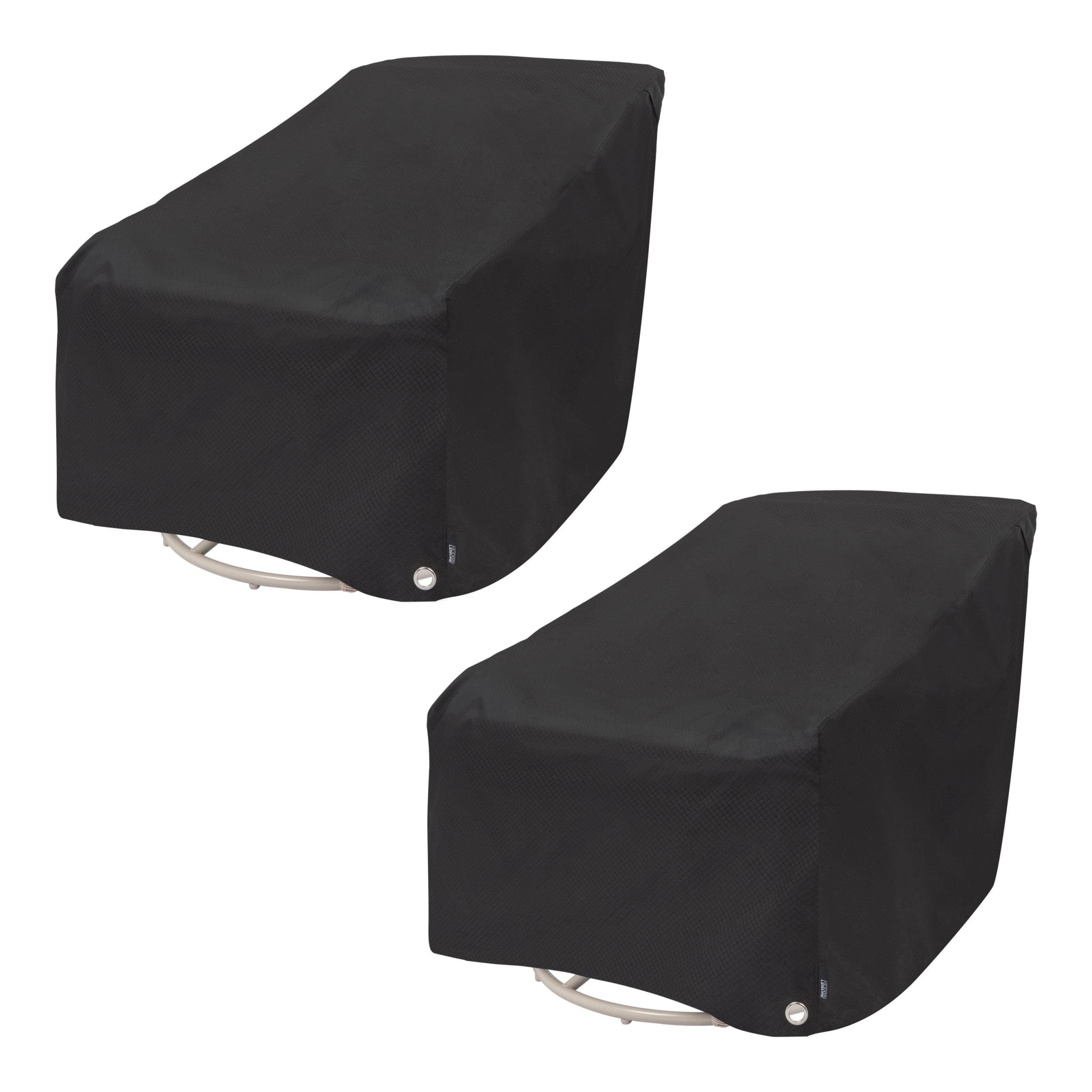 Black Waterproof Patio Swivel Lounge Chair Cover, 2 Pack