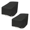 thumbnail image 1 of Modern Leisure Black Diamond Patio Swivel Lounge Chair Cover, Waterproof, 37.5"L X 39.25"W X 38.5"H, Black, 2 Pack, 1 of 12