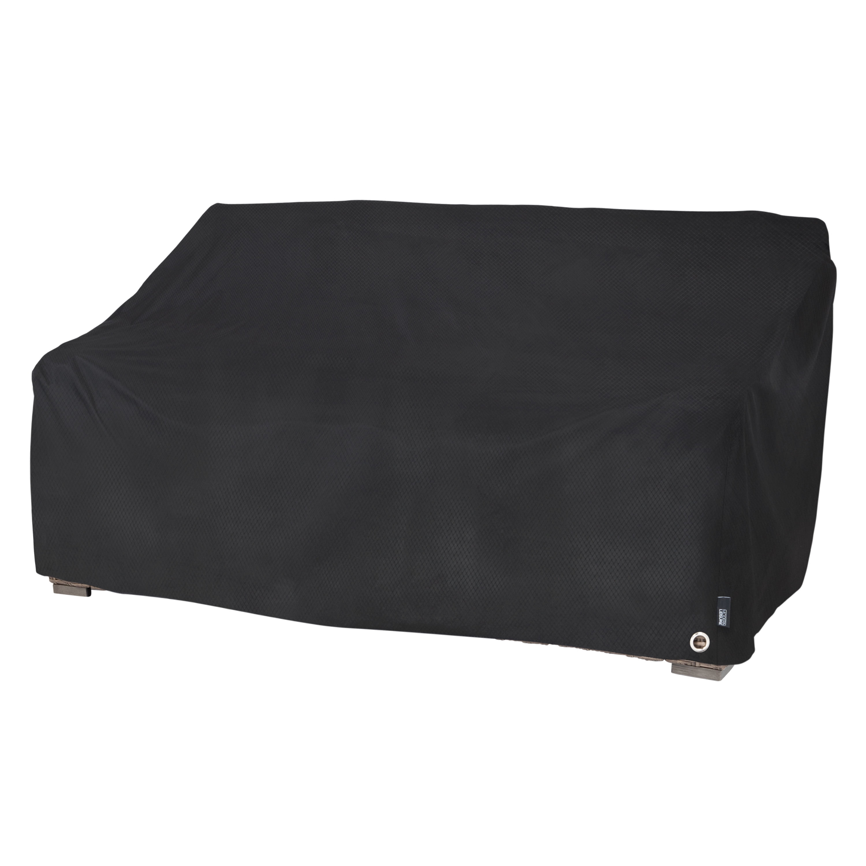 Modern Leisure Black Diamond Waterproof Patio Table/Fire Pit Cover, 48"L x 25"W x 18"H, Black