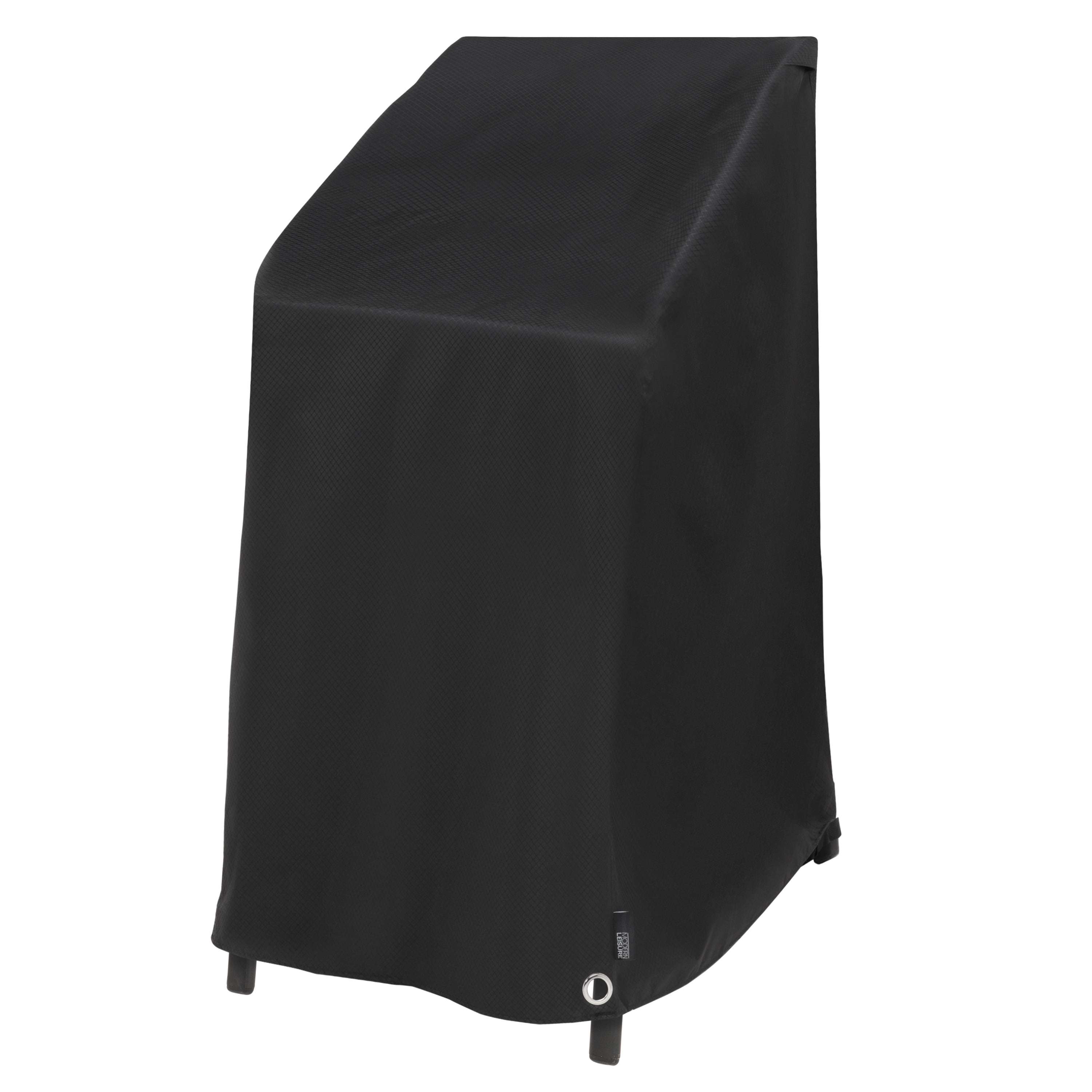 Modern Leisure Black Diamond Waterproof, Stackable Patio Chair Cover, 27"L x 27"W x 49"H, Black
