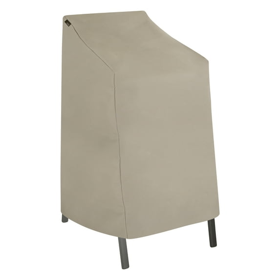 Modern Leisure Chalet Outdoor Stackable Patio Chair Cover, 27"L x 27"W x 49"H, Beige