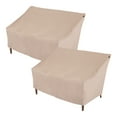 thumbnail image 1 of Modern Leisure Chalet Patio Loveseat Cover, 2-Pack, 57.5"L X 38"W X 38"H, Beige, 1 of 11