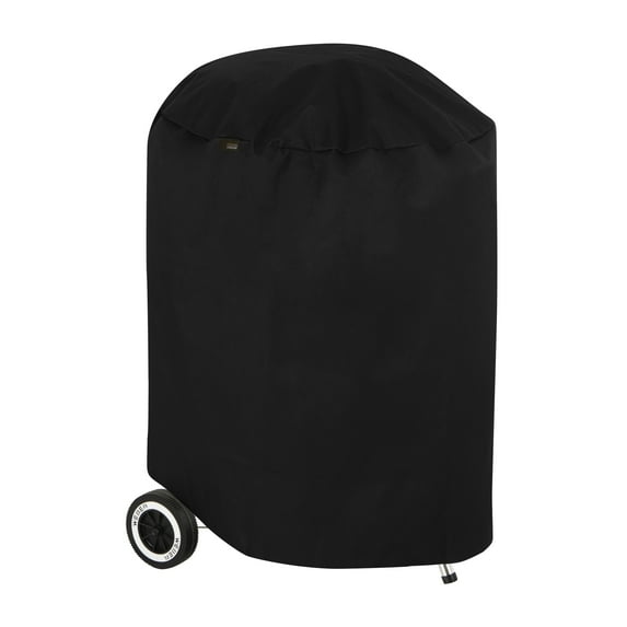 Modern Leisure Chalet Round Outdoor Patio Charcoal Grill Cover, 27" Dia x 40"H, Black