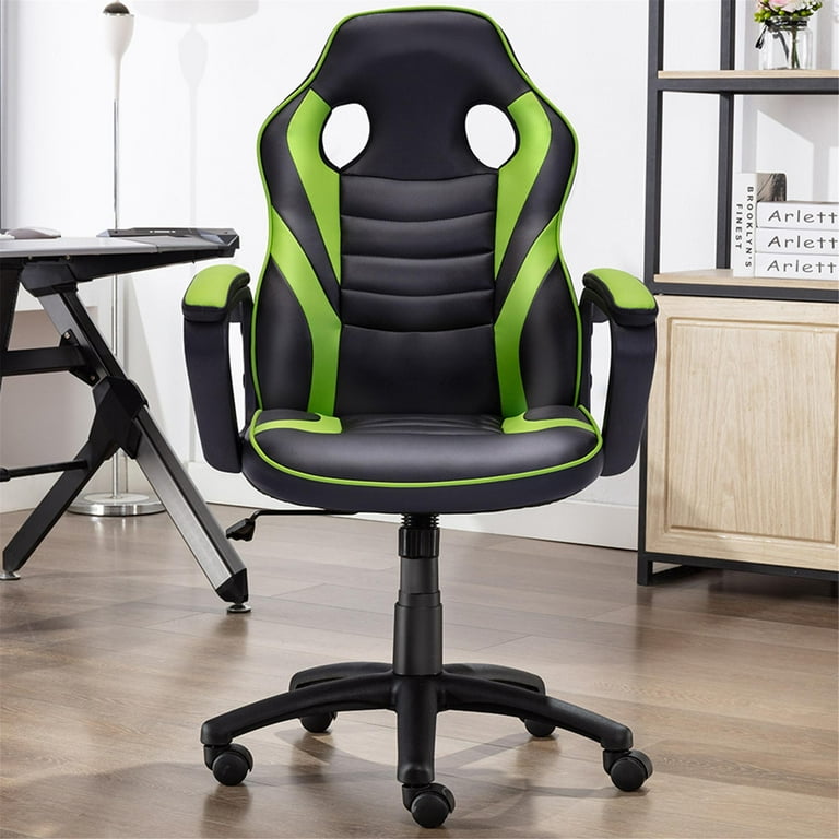 Modern Leisure Gaming Chair Ergonomic Leather Recliner Racing Computer Chair 360 Swivel Height Adjustable High Back Executive office Chair E Sport Video Game Chair with Lumbar Support Green Walmart ...