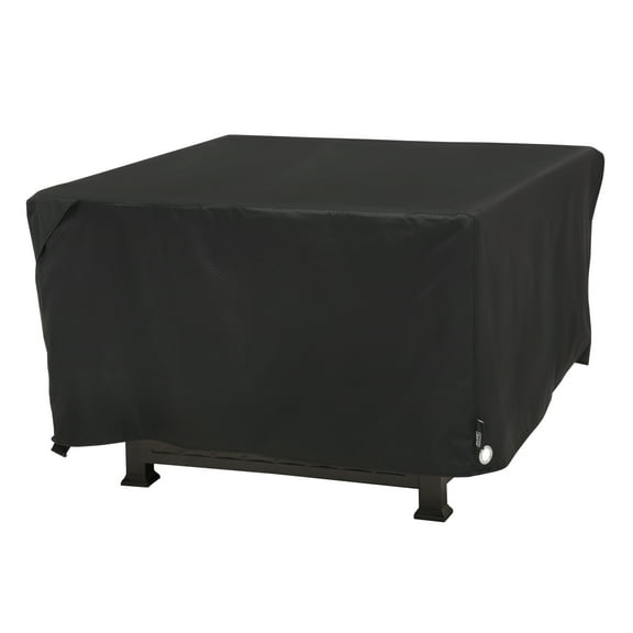 Modern Leisure Garrison Black Diamond Square Fire Pit Table Cover, Waterproof, 42"L x 42"W x 22"H, Black