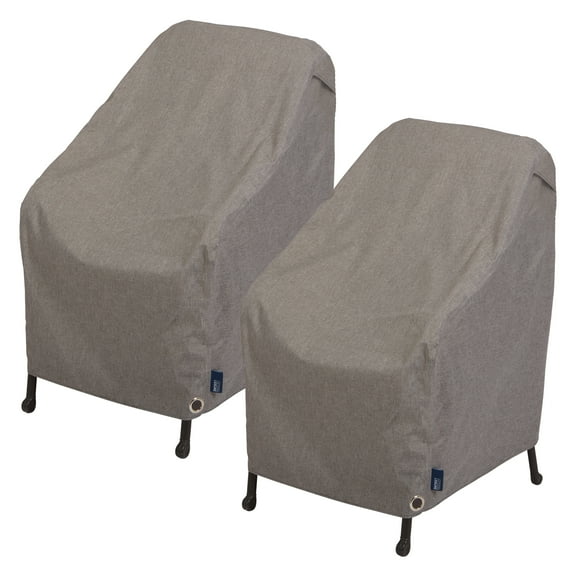 Modern Leisure Garrison Patio Chair Cover, 2-Pack, Waterproof, 27"L X 34"W X 31"H, Heather Gray