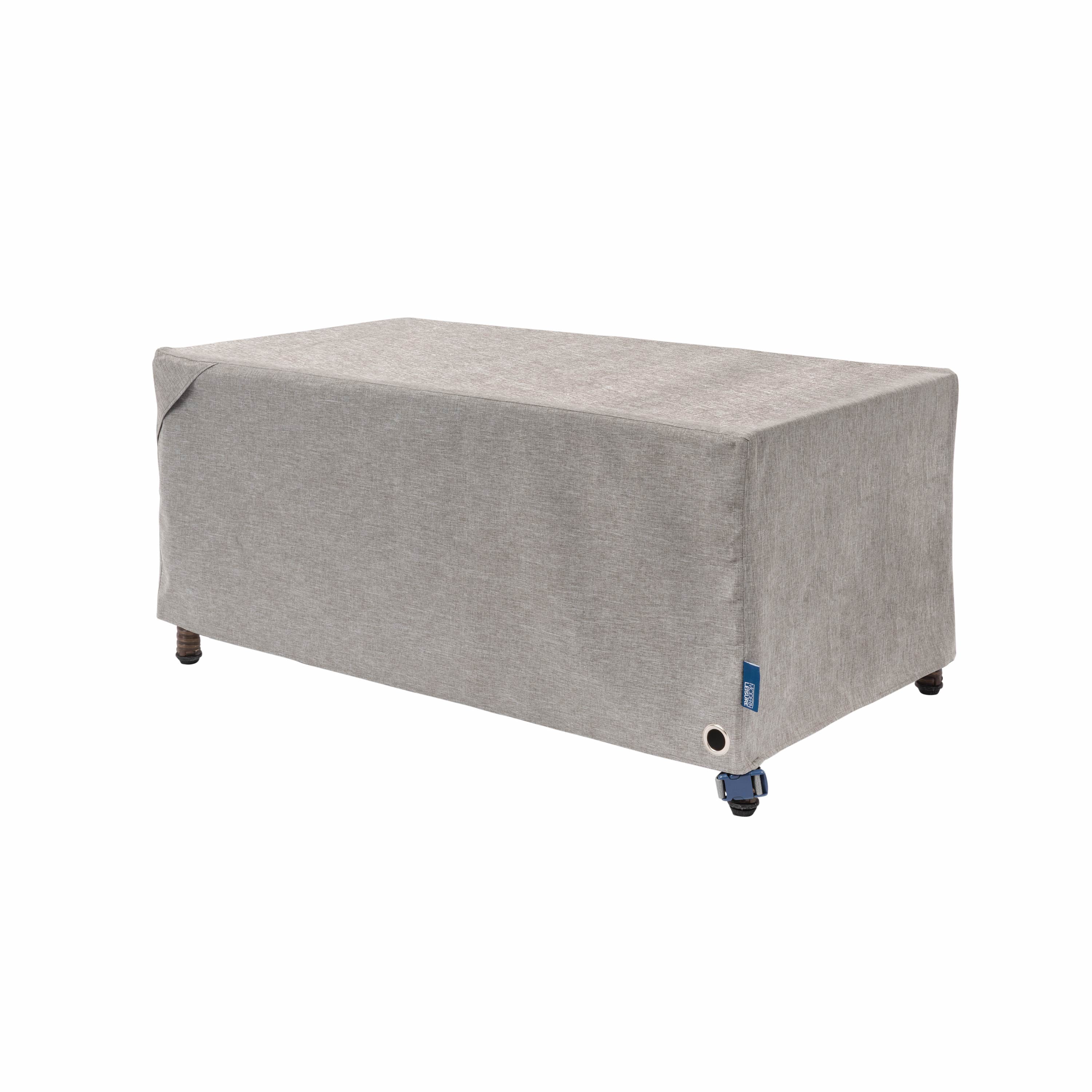 Modern Leisure Garrison Patio Ottoman Cover, Waterproof, 42"L x 22"W x 17"H, Granite Gray