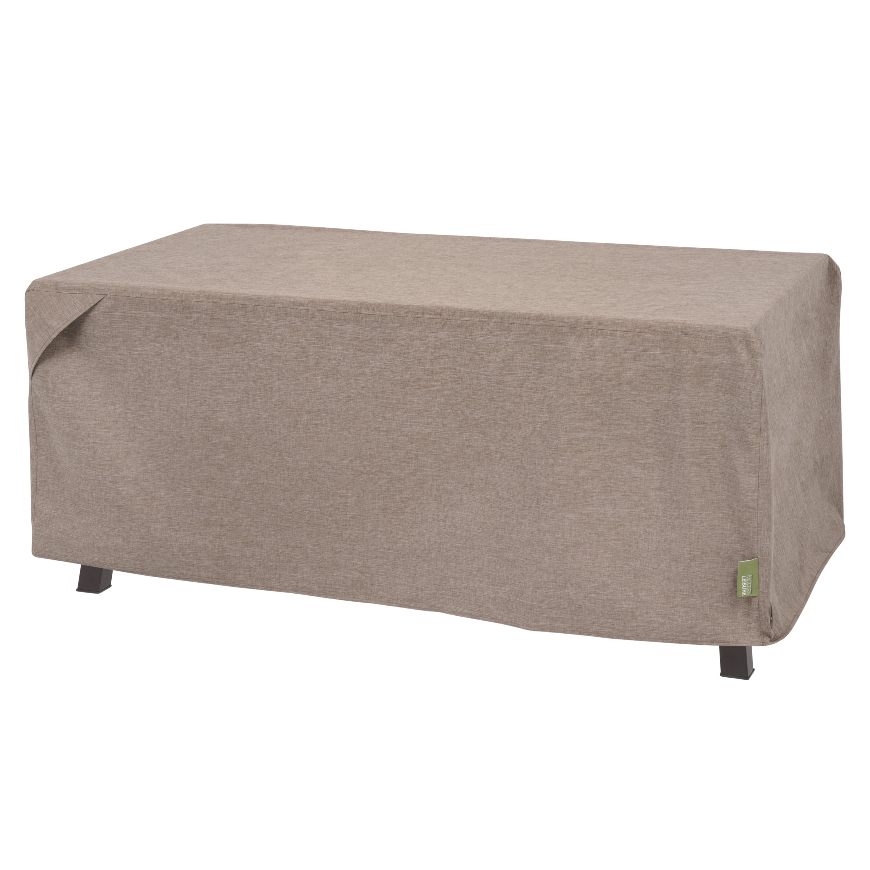 Modern Leisure Garrison Patio Ottoman Cover, Waterproof, 48"L x 25"W x 18"H, Sandstone