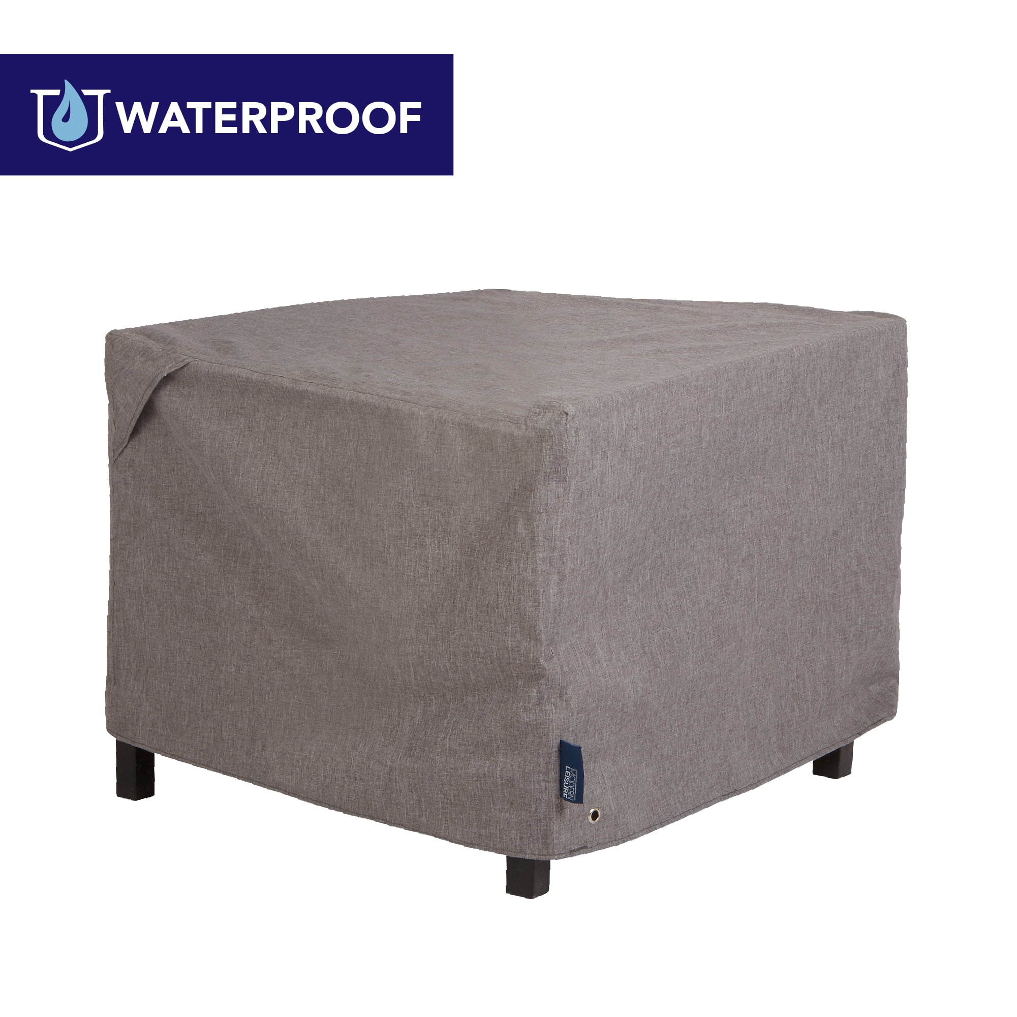 Modern Leisure Garrison Waterproof Square Fire Pit Table Cover, 42"L x 42"W x 22"H, Gray