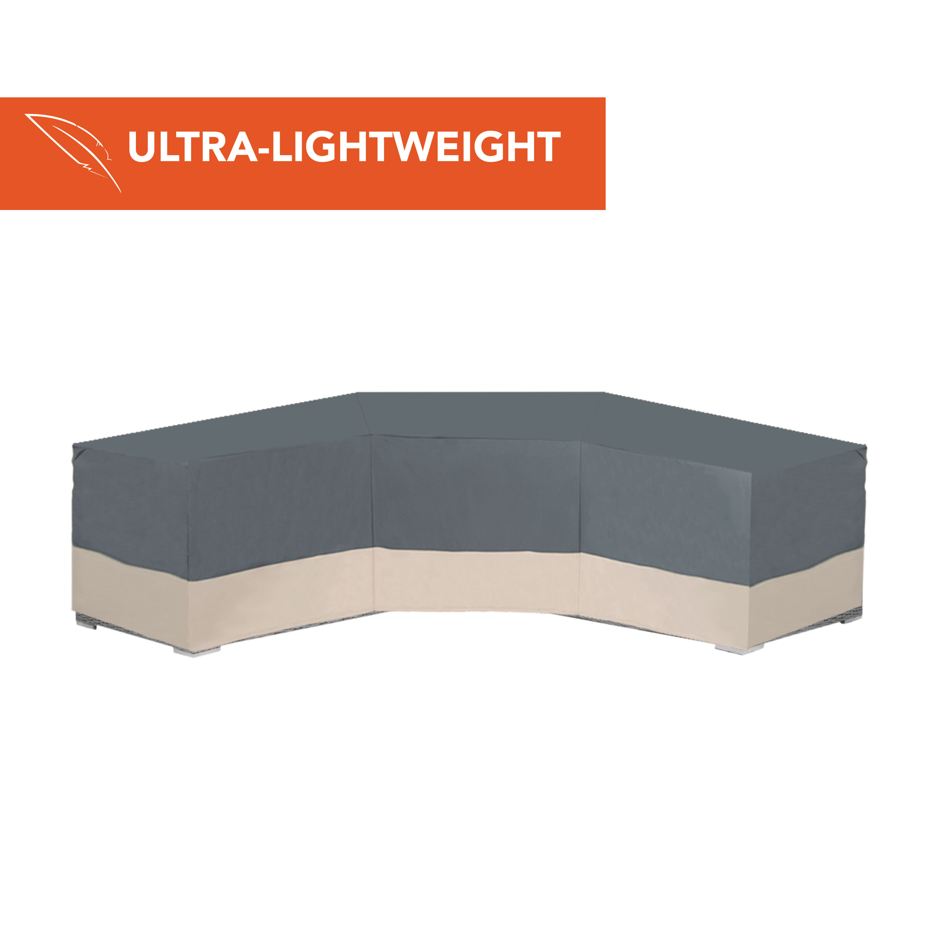 Modern Leisure Renaissance Patio Sectional Cover, VShaped, 100"L x 33.